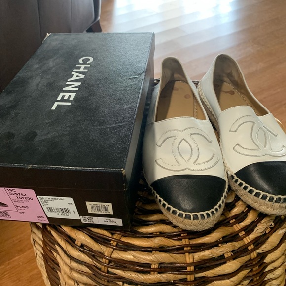 Chanel espadrilles 37 in 2 tone - Picture 5 of 12